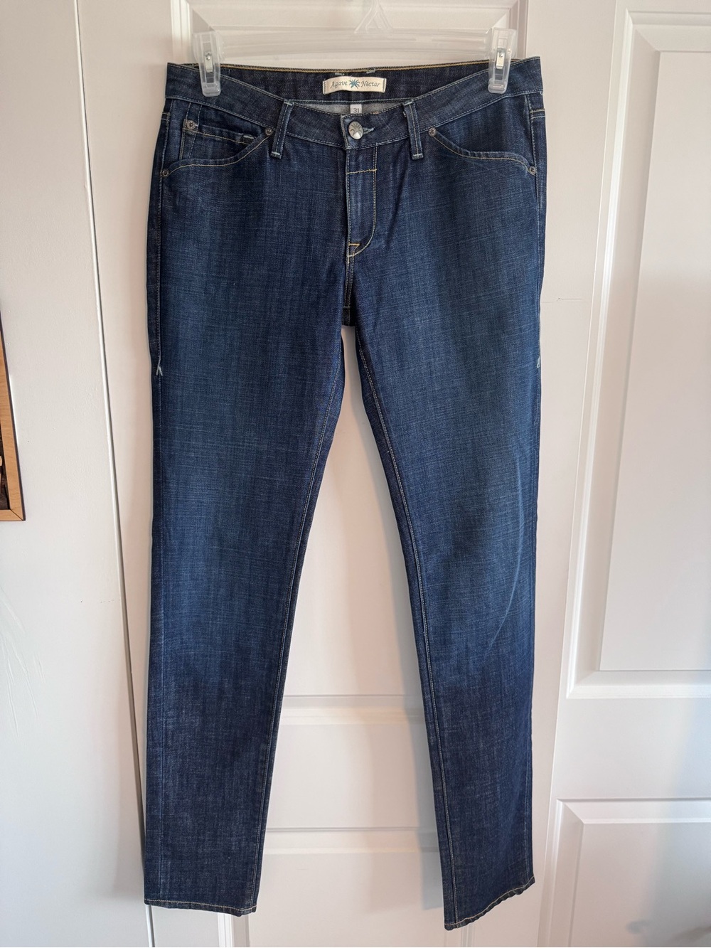 Agave Dark Indigo slim tapered cigarette cut Jeans
